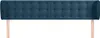 vidaXL Kopfteil mit Ohren Dunkelblau 203x23x78/88 cm Samt Produktbild-Vorschau 3