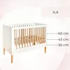 ATB Weiss Babybett Ila 60x120 - Baby Bett Für Baby , Produktbild-Vorschau 3