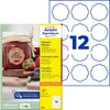 Universaletiketten blumig 60mm weiß Voir les images du produit 1