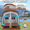 COSTWAY 210x106x210 cm sprchový stan se 2 místnostmi, Náhled obrázku produktu 5