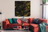 MuchoWow® Poster Marmor - Schwarz - Gold 100x100 cm - Produktbild-Vorschau 2