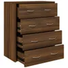 Kommode mit 4 Schubladen 60x30,5x71 cm Braun Eichen-Optik Produktbild-Vorschau 1