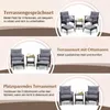 Zestaw mebli ogrodowych z polyratanu COSTWAY, 5-częściowy Podgląd zdjęcia produktu 4
