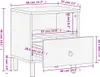 vidaXL Noční stolky 2 ks 40x33x46 cm z masivního dřeva Náhled obrázku produktu 8
