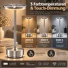 2er Set Kabellose Dimmbare LED Akku Tischleuchten, Touch Produktbild-Vorschau 3