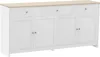 Sweiko Sideboard mit weißer Holzmaserung, vier Türen, mit Produktbild-Vorschau 13