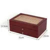 3 vrstvy pero organizátor Box Storage Box dřevo pero držák Náhled obrázku produktu 7