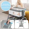 3 in 1 Baby Beistellbett, 90 × 55cm Reisebett mit Matratze, Produktbild-Vorschau 3