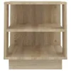 A simple, front-facing view of a wooden side table with two shelves. Náhled obrázku produktu