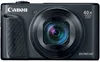 A front view of a black Canon PowerShot SX740 HS camera. Produktbild-Vorschau