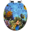 WC Sitz CORAL REEF Blau Toilettensitz Softclose MDF Produktbild-Vorschau 1