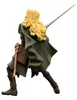 A figurine of a female warrior with blonde hair, wearing a green cape and chainmail armor, holding a sword. Náhled obrázku produktu
