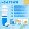 Instructional diagram showing how to use a slushy maker cup. Podgląd zdjęcia produktu