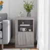 Szafka boczna z oświetleniem LED Szary materiał Podgląd zdjęcia produktu 3