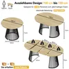 Runder Ausziehbarer Tisch für Esszimmer, 100-180cm 4-8 Produktbild-Vorschau 6
