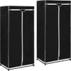 Szafy, 2 szt., czarne, 75x50x160 cm Podgląd zdjęcia produktu 1