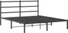 A black metal bed frame with a headboard, shown from a slight angle against a white background. Náhľad obrázku produktu