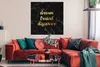 MuchoWow® Poster Zitat - Reisen - Gold - Marmor 100x100 cm Produktbild-Vorschau 2