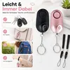 2PCS Persönlicher Alarm Schlüsselanhänger mit LED, 130–140 Produktbild-Vorschau 2