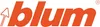 The image shows the brand logo and name 'blum' in orange text, with a small arrow graphic to the left of the 'b'. A registered trademark symbol is visible in the top right corner. Produktbild-Vorschau