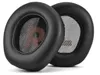 Two black ear pads for headphones are shown against a white background. Produktbild-Vorschau