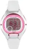 A close-up studio shot of a white and pink Casio digital watch. Produktbild-Vorschau