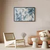 Posterpapier Poster - Turquoise Ornamental Retro Flowers Produktbild-Vorschau 2