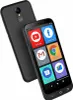 A black smartphone is shown with its screen displaying large app icons. Voir les images du produit