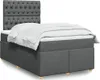 Boxspringbett mit Matratze Dunkelgrau 120x190 cm Stoff Produktbild-Vorschau 2