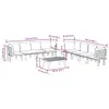 set da giardino da 8 pezzi con cuscini in legno massiccio Anteprima dell’immagine prodotto 8