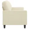 vidaXL 2-Sitzer-Sofa Creme 120 cm Kunstleder Produktbild-Vorschau 4