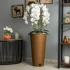 Orchidea artificiale a cascata bianca in vaso marrone H 110 Anteprima dell’immagine prodotto 9