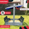 KOTARBAU® Sandkasten mit Dach 100x100 cm Holz mit Abdeckung Produktbild-Vorschau 2