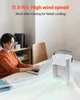 A woman is working on her laptop at a desk, with a portable fan blowing air towards her. Náhľad obrázku produktu