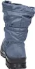 The back view of a blue snow boot with a black sole. Produktbild-Vorschau
