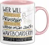 Wakeboarderin Tasse Geschenk Spruch Wer Will Schon Produktbild-Vorschau 1