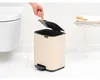 Brabantia Bo, 7 L, Obdĺžnikový, Oceľ, Béžová, Plast, Pedál Náhľad obrázku produktu 22