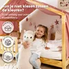 Huisjesbed hemel 135x420 cm oudroze zonder goudapplicatie - Productafbeelding-voorbeeld 6