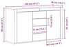 vidaXL Komoda Betonová šedá 120 x 36 x 69 cm Dřevěný Náhled obrázku produktu 7