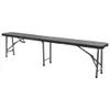 vidaXL Składane ławki ogrodowe 2 szt. 180 cm HDPE czarne Podgląd zdjęcia produktu 3