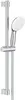 A chrome shower rail with a handheld shower head attached. Produktbild-Vorschau