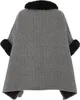 OSHA damen strickponcho - schwarz weiss, M Produktbild-Vorschau 2