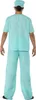 A person wearing a blue surgeon's costume, viewed from the back. Anteprima dell’immagine prodotto