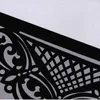 Fertiggardine Set mit Panel Weiß Schwarz Voile Leinen Produktbild-Vorschau 4