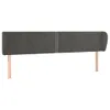 The Living Store Kopfteil mit Ohren Dunkelgrau 203x23x78/88 Produktbild-Vorschau 2