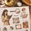 Simno livre d’autocollants vintage, 50 feuilles – Temps de Voir les images du produit 2