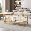 CDGlobal 2in1 Couchtisch Rund 2er Set, Wohnzimmertisch, Produktbild-Vorschau 1