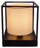 Lampe de table, textile blanc, noir, H 17 cm Voir les images du produit 16