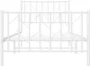 Rám postele s čelem a nohama kovový bílý 90x200 cm Náhled obrázku produktu 5