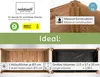 Collage of marketing images for a wooden raised garden bed, showing its construction, features, and branding. Produktbild-Vorschau